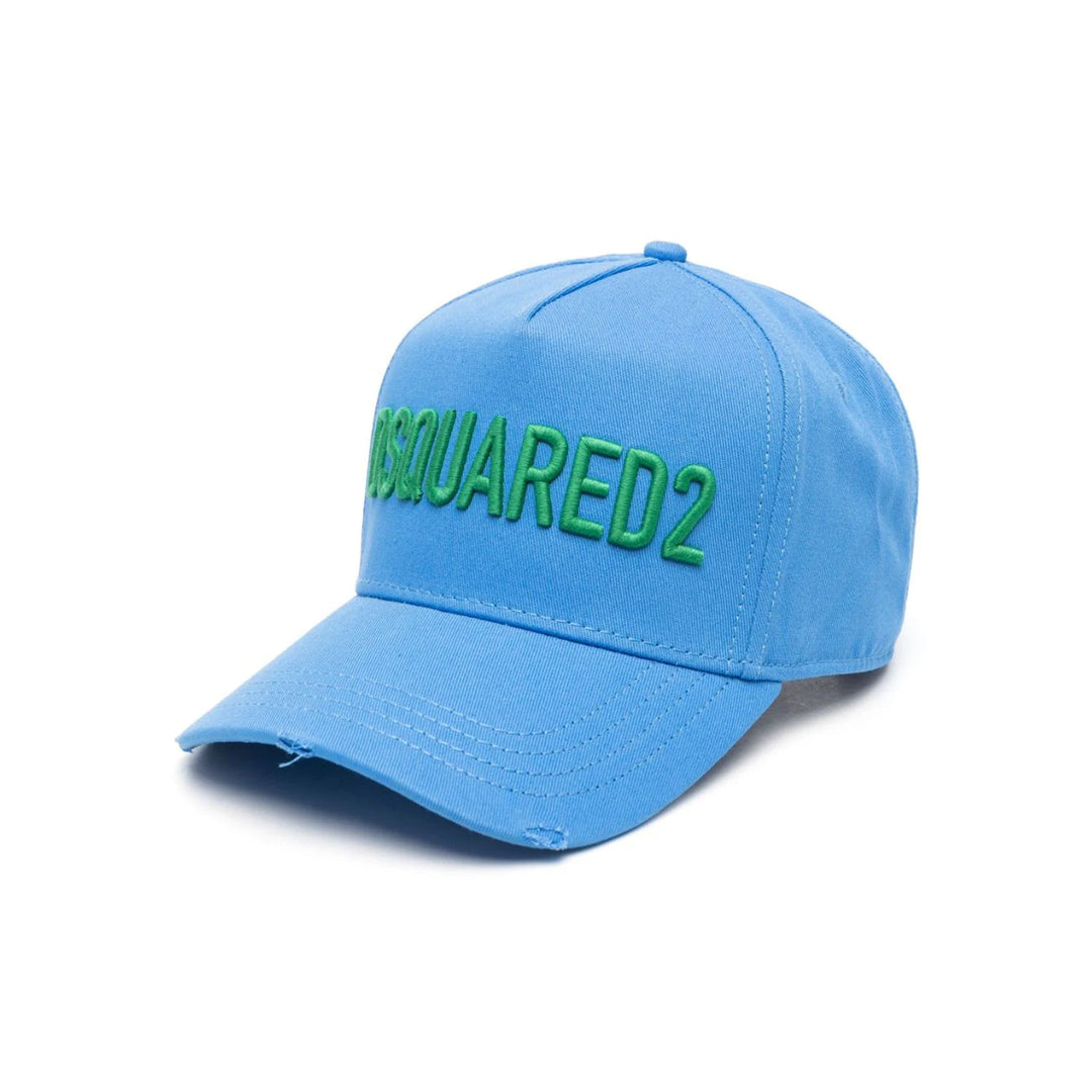 GORRA DSQUARED2 LOGO VERDE CELESTE