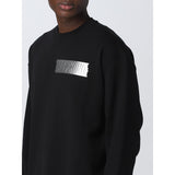 Buzo Moschino Logo Plateado Negro
